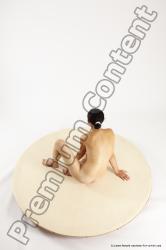 Nude Woman White Sitting poses - ALL Slim long brown Sitting poses - simple Multi angle poses Pinup