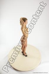 Nude Woman White Standing poses - ALL Slim long blond Standing poses - simple Multi angle poses Pinup