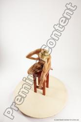 Nude Woman White Sitting poses - ALL Slim long blond Sitting poses - simple Multi angle poses Pinup