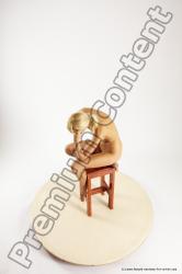 Nude Woman White Sitting poses - ALL Slim long blond Sitting poses - simple Multi angle poses Pinup