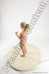 Nude Holding Woman White Standing poses - ALL Slim long blond Standing poses - simple Multi angle poses Pinup