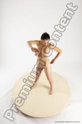 Nude Woman White Standing poses - ALL Slim long brown Standing poses - simple Multi angle poses Pinup