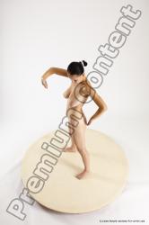 Nude Woman White Standing poses - ALL Slim long brown Standing poses - simple Multi angle poses Pinup