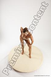 Nude Woman White Standing poses - ALL Slim long red Standing poses - simple Multi angle poses Pinup