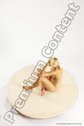 Nude Woman White Sitting poses - ALL Slim long blond Sitting poses - simple Multi angle poses Pinup