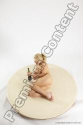 Nude Woman White Laying poses - ALL Slim Laying poses - on back long blond Multi angle poses Pinup