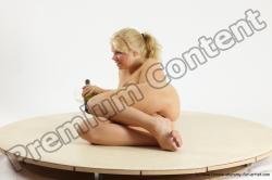 Nude Woman White Laying poses - ALL Slim Laying poses - on back long blond Multi angle poses Pinup