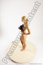 Nude Holding Woman White Standing poses - ALL Slim long blond Standing poses - simple Multi angle poses Pinup