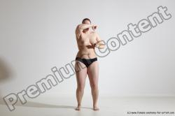 Nude Martial art Woman White Standing poses - ALL Average medium colored Standing poses - simple Dynamic poses Pinup