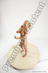 Nude Woman White Standing poses - ALL Slim long blond Standing poses - simple Multi angle poses Pinup