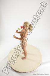 Nude Woman White Standing poses - ALL Slim long blond Standing poses - simple Multi angle poses Pinup