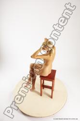 Nude Woman White Sitting poses - ALL Slim long blond Sitting poses - simple Multi angle poses Pinup