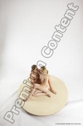 Nude Woman - Woman White Sitting poses - ALL Slim long blond Sitting poses - simple Multi angle poses Pinup