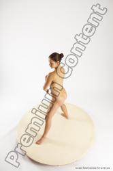 Nude Woman White Standing poses - ALL Athletic long brown Standing poses - simple Multi angle poses Pinup