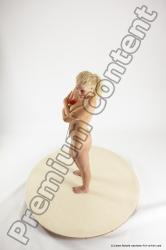 Nude Woman White Standing poses - ALL Slim long blond Standing poses - simple Multi angle poses Pinup