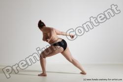 Nude Martial art Woman White Moving poses Average medium colored Dynamic poses Pinup