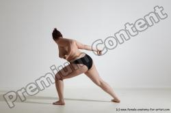 Nude Martial art Woman White Moving poses Average medium colored Dynamic poses Pinup