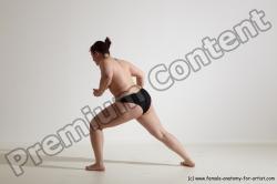 Nude Martial art Woman White Moving poses Average medium colored Dynamic poses Pinup