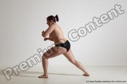 Nude Martial art Woman White Moving poses Average medium colored Dynamic poses Pinup