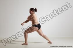 Nude Martial art Woman White Moving poses Average medium colored Dynamic poses Pinup