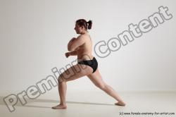 Nude Martial art Woman White Moving poses Average medium colored Dynamic poses Pinup