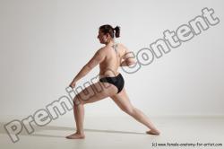 Nude Martial art Woman White Moving poses Average medium colored Dynamic poses Pinup