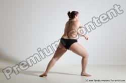 Nude Martial art Woman White Moving poses Average medium colored Dynamic poses Pinup