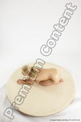 Nude Woman White Kneeling poses - ALL Slim Kneeling poses - on both knees long blond Multi angle poses Pinup