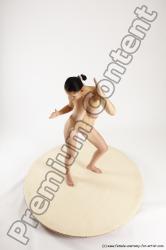 Nude Woman White Standing poses - ALL Slim long brown Standing poses - simple Multi angle poses Pinup