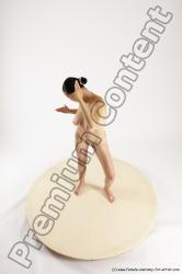 Nude Woman White Standing poses - ALL Slim long brown Standing poses - simple Multi angle poses Pinup