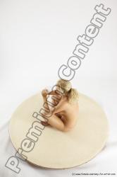 Nude Woman White Sitting poses - ALL Slim long blond Sitting poses - simple Multi angle poses Pinup