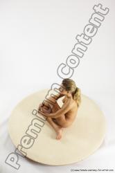 Nude Woman White Sitting poses - ALL Slim long blond Sitting poses - simple Multi angle poses Pinup