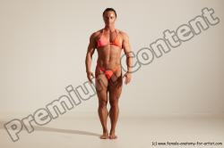 Swimsuit Woman White Standing poses - ALL Muscular long brown Standing poses - simple Dynamic poses Academic