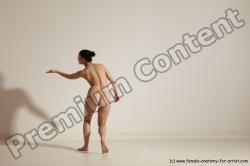 Nude Gymnastic poses Woman White Slim long blond Dancing Dynamic poses Pinup