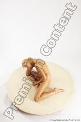 Nude Woman White Sitting poses - ALL Slim long blond Sitting poses - simple Multi angle poses Pinup