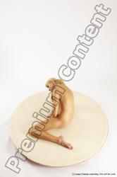 Nude Woman White Sitting poses - ALL Slim long blond Sitting poses - simple Multi angle poses Pinup