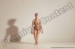 Nude Woman White Slim long black Dancing Dynamic poses Pinup