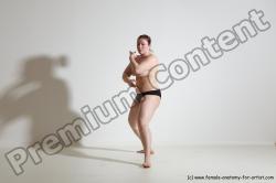 Nude Martial art Woman White Standing poses - ALL Average medium colored Standing poses - simple Dynamic poses Pinup