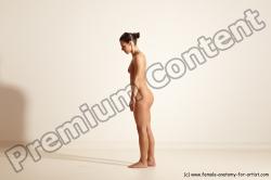 Nude Gymnastic poses Woman White Moving poses Athletic medium brown Dynamic poses Pinup