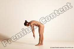 Nude Gymnastic poses Woman White Moving poses Athletic medium brown Dynamic poses Pinup