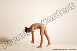 Nude Gymnastic poses Woman White Moving poses Athletic medium brown Dynamic poses Pinup