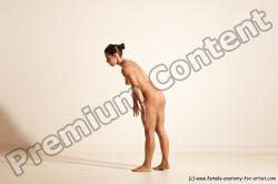 Nude Gymnastic poses Woman White Moving poses Athletic medium brown Dynamic poses Pinup