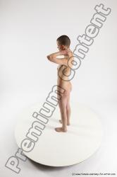 Nude Woman White Standing poses - ALL Slim bald Standing poses - simple Multi angle poses Pinup