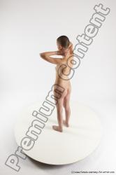 Nude Woman White Standing poses - ALL Slim bald Standing poses - simple Multi angle poses Pinup