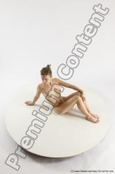 Nude Woman White Sitting poses - ALL Athletic long blond Sitting poses - simple Multi angle poses Pinup