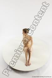 Nude Woman White Sitting poses - ALL Athletic long blond Sitting poses - simple Multi angle poses Pinup