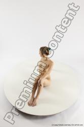 Nude Woman White Sitting poses - ALL Athletic long blond Sitting poses - simple Multi angle poses Pinup