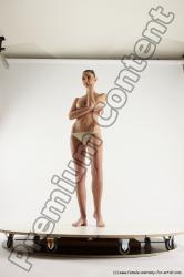 Underwear Woman White Standing poses - ALL Athletic long brown Standing poses - simple Multi angle poses Academic