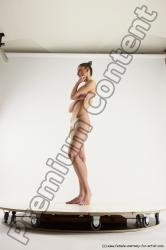 Underwear Woman White Standing poses - ALL Athletic long brown Standing poses - simple Multi angle poses Academic