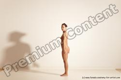 Nude Gymnastic poses Woman White Moving poses Athletic medium brown Dynamic poses Pinup